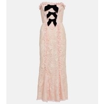 Alessandra Rich 알레산드라 리치 보우 디테일 레이스 이브닝 가운