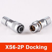 XS6 항공 플러그 소켓 2Pin 6mm 퀵 커넥터 푸시-풀 도킹, XS6-2PIN Docking