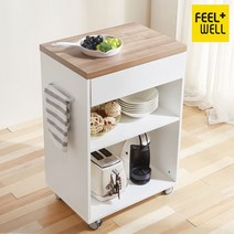 RZ9757 필웰 데이아 서랍형 이동조리대 주방수납장, 화이트