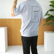 남자 여름 오버핏 분또 면 노르웨이 반팔 티셔츠