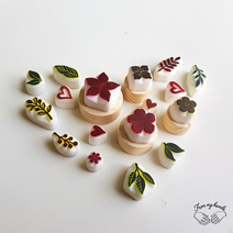 프롬마이핸즈 미니꽃 스탬프 세트, 꽃5