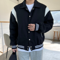 보스 오버핏 대학생 아우터 야구 점퍼 바시티 자켓