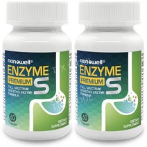 나노웰 엔자임 프리미엄 베지캡슐 건강보조 영양소 60 캡슐 x 2병, 기본