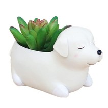 강아지 래브라도 콘크리트 꽃 화분 몰드 다육 식물 실리콘 몰드 에폭시 수지 점토 시멘트 몰드 캔들 홀더 몰드 보관 박스 몰드, Dog