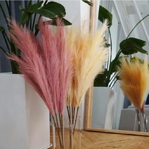 (3+1) 풍성한 인테리어조화 핑크뮬리 팜파스 대형갈대 9컬러 100cm 촬영소품, 3컬러 배송메세지에 남겨주세요