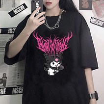 하라주쿠 일본 애니메이션 티셔츠 여성 카와이 만화 Y2k 미적 스트리트웨어 스위트 걸 유니섹스 티 탑