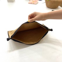 애시드 손뜨개 뜨개가방 클러치용 안감파우치 뜨개질DIY패키지, 블랙지퍼