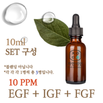 에코문 EGF+FGF+IGF 10ppm 3EA세트-10ml 원액 앰플 에센스, 1개, 10ml