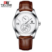 스위스 브랜드 정품 제조업체 Tevise Watch 남자 자동 기계식 시계 강철 방수 시계 도매