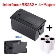 QR701 TTL RS232 프린터 임베디드 POS 영수증 58mm ATM 열전사 티켓 마이크로 패널 USB Arduino Linux 엔지니어 인코딩, [04] Black RS232  4 paper, 04 Black RS232  4 paper