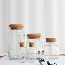 원형 코르크 유리병 5종 모음전/밀폐용기 샘플병/견과류 꽃차, 02. 원형 코르크 유리병(150ml)
