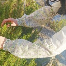 핸드메이드 작업용 사무용 미술용 면 린넨 팔토시 덧소매, 상콤체리
