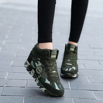 복싱화 권투화 격투신발 패션 위장 운동화 여성 숨기기 힐 캔버스 캐주얼 여성 플랫폼 -