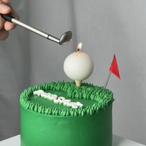 골프공초 세트 골프공 캔들 케이크 미니 골프채 선물 답례품 생일초 파티초, 화이트세트