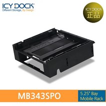 [ICYDOCK] ICYDOCK 하드랙 MB343SPO (5.25베이 1개 사용 [3.5형 HDD 1개 슬림ODD(9.5mm)1개 장착]), 1, 단일옵션