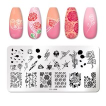 PICT YOU NAIL STAMPING PLATES 대리석 패턴 네일 아트 플레이트 스텐실 도구 스테인레스 스틸 네일 디자인 스탬핑 템플릿, PY-J008