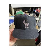 New Era 빈티지 콜로라도 로키스 뉴에라 플레인 로고 스냅백 모자 MLB 울 혼방