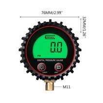 압력게이지 디지털 타이어 압력 게이지 1/4 인치 1/8 0-255PSI 손전등 포함 자동차 트럭 차량 자전거, 11 0-255Psi M11