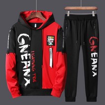 운동복 tracksuit 가을 옷 두 조각 세트 힙합 패션 류