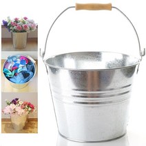 양철바스켓 바스켓 화분 양철통 양철소품 빈티지 양동이 바구니 펜통 펜꽂이 수납함, 양철화병 소 (15 x 25cm)