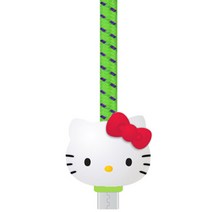 헬로키티 마이크로 5핀 USB 케이블 그린, 1개, 1m