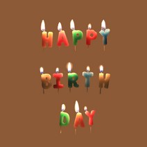 BOM 메세지초 HAPPY BIRTHDAY, 단품