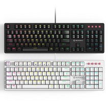 마이크로닉스 MANIC EX580L 게이밍 기계식 키보드 화이트, 화이트 갈축