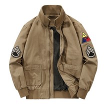 FURY-밀리터리 스탠드 칼라 남성 바머 재킷 코튼 자수 전술 코트 윈드브레이커, [07] 5XL, [05] Yellow
