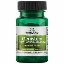 Swanson 스완슨 제니스테인 여성건강 Genistein from Sophora Japonica 125mg 베지캡슐 60정, 1팩