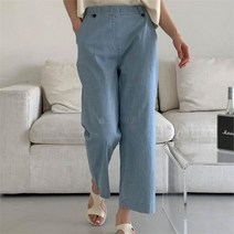 여자 봄여름 바닷가 캐주얼 9부 팬츠