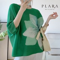 플라라 플라라 (77까지)빅플라워라운드플리츠블라우스_PK2MBL006C