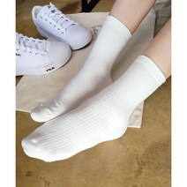 쭈니쭈앙 스타일 퓨어 골지 무지 패션양말