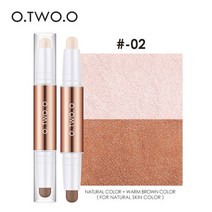 촉촉한 커버 커버력좋은 파운데이션 광채 스틱 물광 하이라이터 건성 복합성 매트 쿠션 컨실러 프라이머 블러셔 o.two.o 더블 헤드 컨투어 하이라이트 섀도우 펜 페이셜 브론저, 협력사, 02