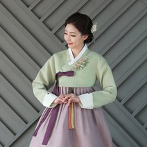 김홍갑한복 [한복대여]도란 올리브 앤 회자주 혼주 하객 한복 세트
