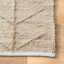Rugs USA Lauren Liess x 아마란스 애로우 면/황마 부분 러그 귀여운 1260345