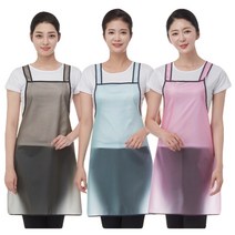 라인 반투명 H형 미니 유니폼/미용/미용실/가운/앞치마, LN6075 블루