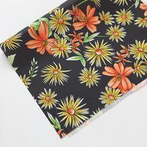 원단킹 대폭 방수천] 노랑오렌지플라워-28번(7805016)