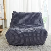 조약돌소파 Lazy Sofa Cover Lounge Chair Floor Tatami covers Accent Bean Bag Couch for Salon 사무실, [15] D Gray