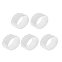 테니스그립커버 5pcs 라켓 밀봉 링 교체 오버 신축성있는 라켓 핸들 링 땀 흡수 밴드, 하얀