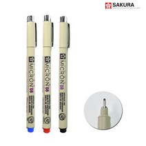 [씨엠몰-JS] 사쿠라 피그마 마이크론 08 (0.5mm) 캘리 일러스트 만화그리기, 1개, 검정