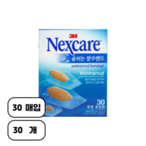 3M 넥스케어 숨쉬는 방수밴드 혼합형 30매 X 3개, 30개