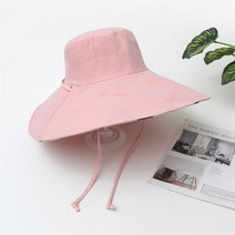 양면 어부 모자 여름용 빅 브림 선스크린 비치 썬 캡 어 버전 올 매치 여성용 버킷, 55-59cm, [05] 분홍색