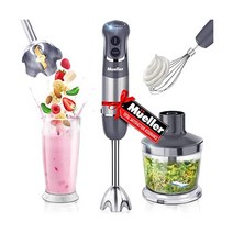 Mueller 스마트 Stick 800W 12 Speed 터보 모드 3-in-1 Heaviest Duty Copper Motor Immersion 블렌더 초고속 믹서기 타이탄ium