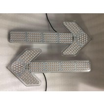 비상등 화살표 표지판 도로 공사 표시판 지시등 LED, 초박형화살표라이트12V페어(흰색)