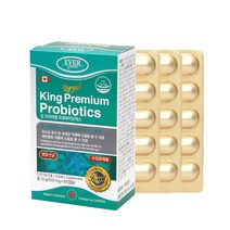 에버그린 킹 프리미엄 프로바이오틱스 유산균, 1박스, 500mgx30캡슐(30g)