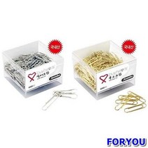 ForU524 판교 점보 골드크립 박스 100개 핀 자석 클립 사무용품 문구용품