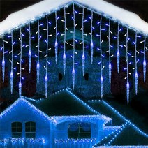 크리스마스 조명 트리전구 무드등 워터 드롭 0 4 6m LED 외부 화환 고드름 AC 220V 휴일 거리 정원 장식, 01 EU 플러그, 09 blue