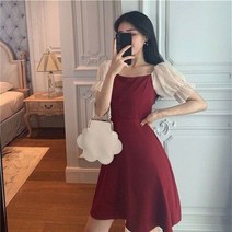 다낭원피스 발리 원피스 동남아 베트남 여행룩 휴양지룩 해외여행여름옷 동남아여름옷 여성 여름 드레스 숏 소매 소녀 스퀘어 칼라 미니 파티