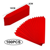 도로명주소판 건물주소 명패 pvc 식물 태그 정원 식물 라벨 보육 마커 화분 묘목 라벨 트레이 마크 도구 정원 액세서리, 리터 100pcs 레드