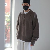 커플 트임 빅카라 울 니트 가을 간절기 보풀일어나지않는 스웨터 4color